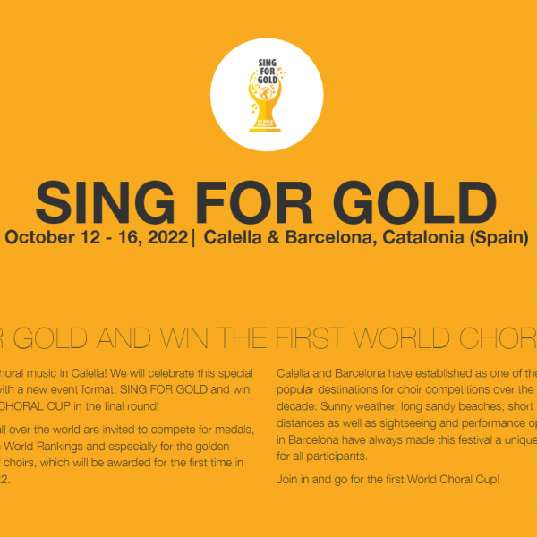 SING FOR GOLD 1